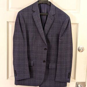 Men's Wool Blue/Black Blazer Size 42R by Pronto Uomo Platinum